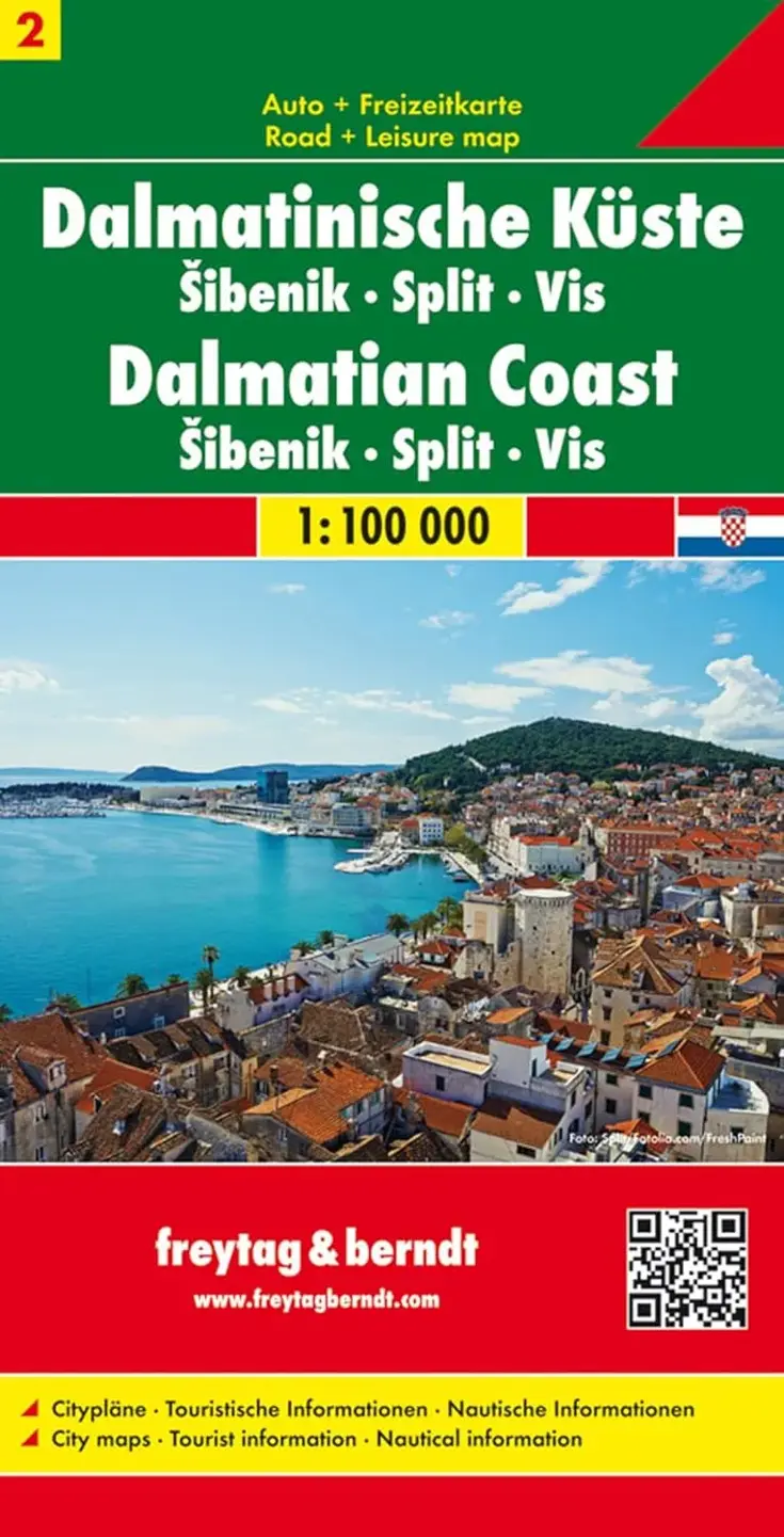 Wegenkaart Dalmatische Kust 2 - Sibenik