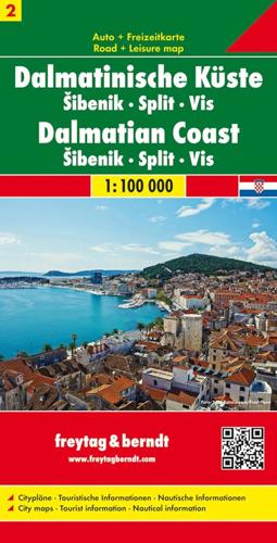 Wegenkaart Dalmatische Kust 2 - Sibenik