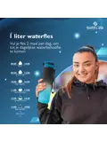 Nederlandse Motivatie Waterfles - Blauw Zwart - 1L