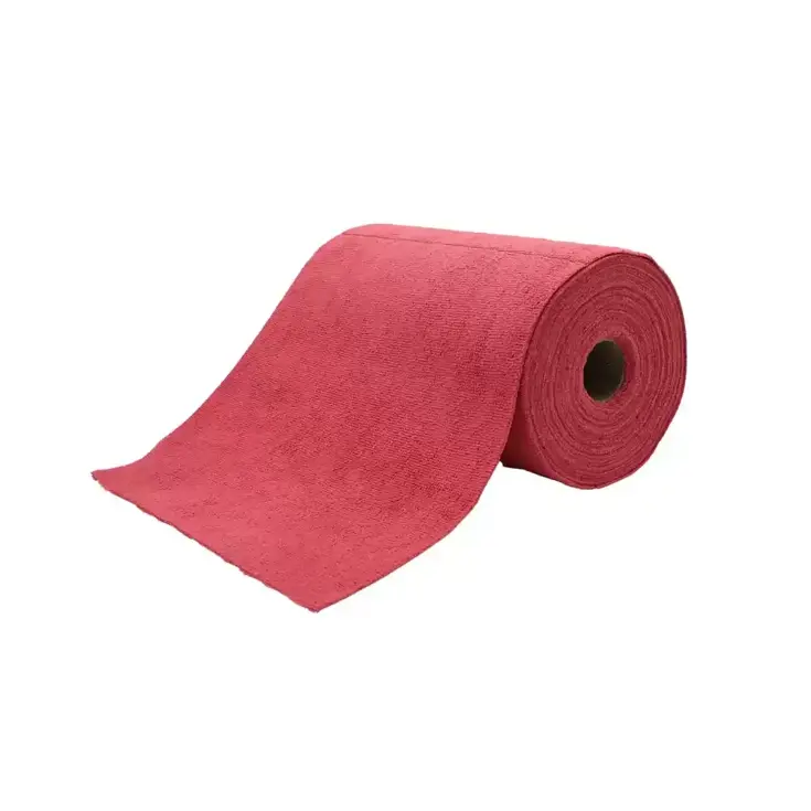 Poetsdoek op rol 75stuks Rood
