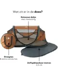Baby luxe campingbedje - Zelfopblaasbare matras