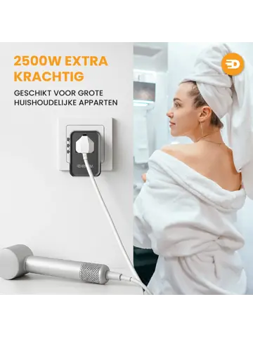 Universele Wereldstekker USB C - 45W