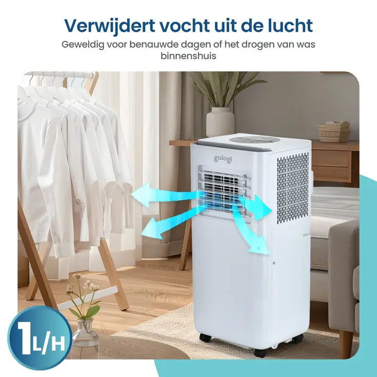 3-in-1 Mobiele Airco met Wifi en App - 9.000 BTU/h