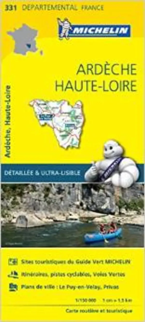 Michelin Local Kaart 331 Ardeche Haute-Loire