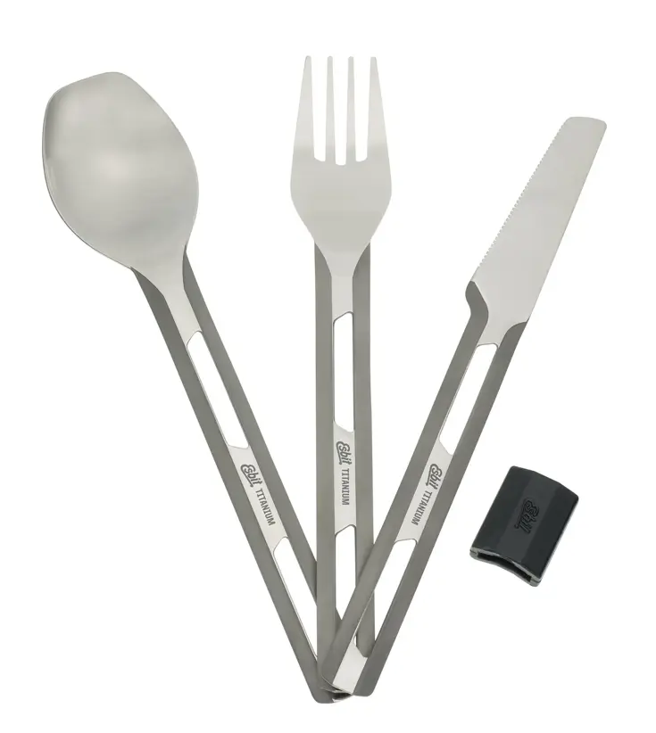 Esbit Camping Bestek Titanium Siliconen heft