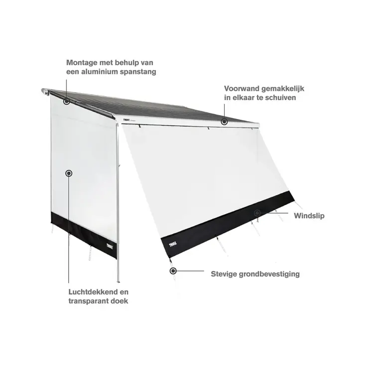 sun blocker G2 voorwand 4,30x1,70m