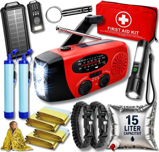 Noodpakket L met Powerbank-Noodradio-Waterfilter