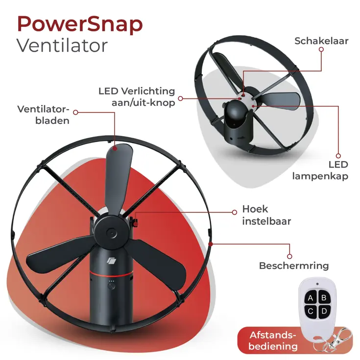 PowerSnap 12V Ventilator 540 CFM met LED