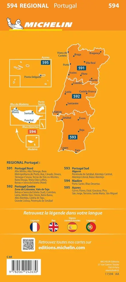 Michelin Regional Wegenkaart 594 Madeira