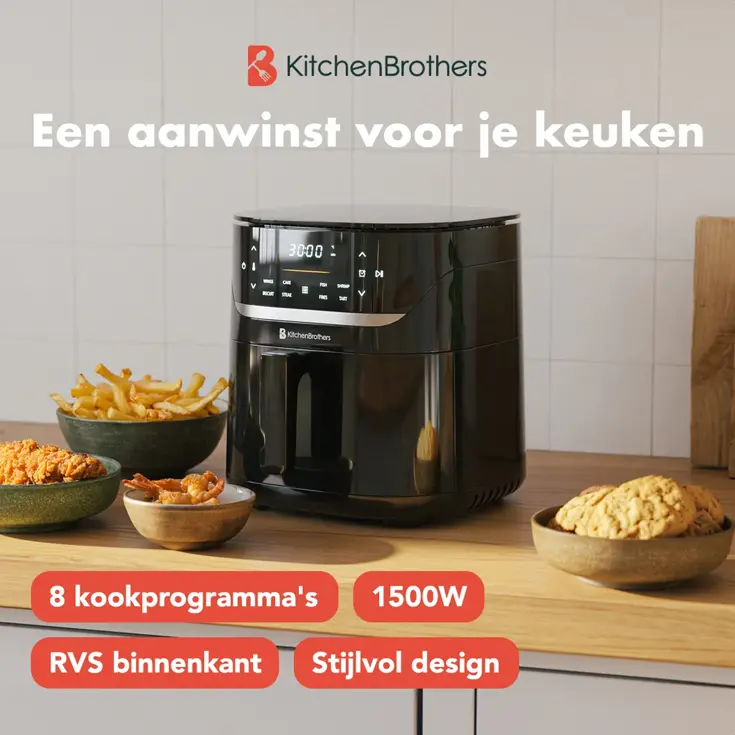 KitchenBrothers Airfryer - 5L - 1500W