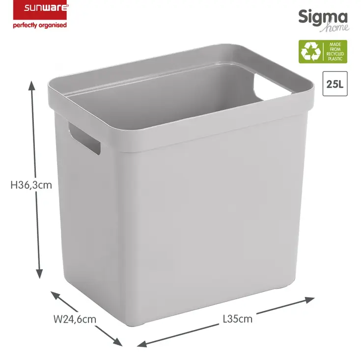 Sigma home - Opbergbox - 25L - 4-delig