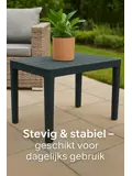 Bijzettafel Zwart - Tuintafeltje 60x39x45 cm