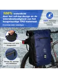 3-in-1 Waterdichte Rolltop Fietstas 20-26L