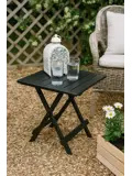 Inklapbare Bijzettafel zwart 43x45 cm