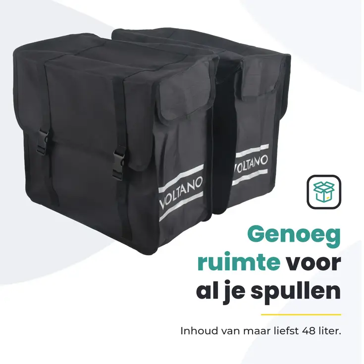 Voltano Dubbele Fietstas XL 48 Liter