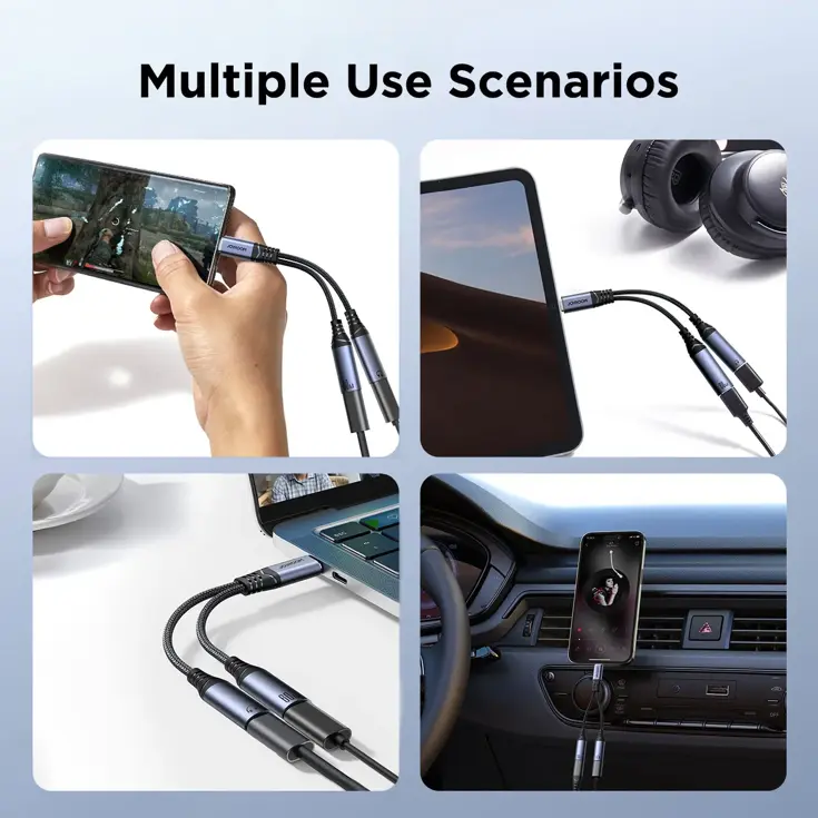 2-in-1 Audio Adapter - Zwart - Joyroom