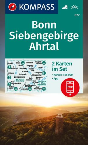 Wandelkaart WK822 Bonn Siebengebirge