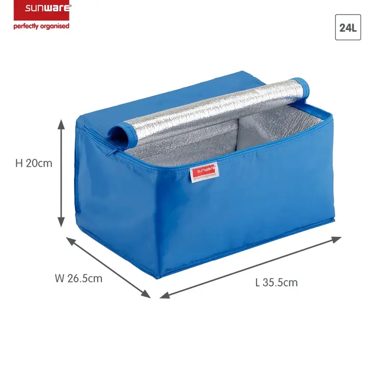 Sunware Square 24L koeltas 2 dlg - blauw