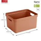 Sigma home - Opbergbox - 32L terra - 4-delig