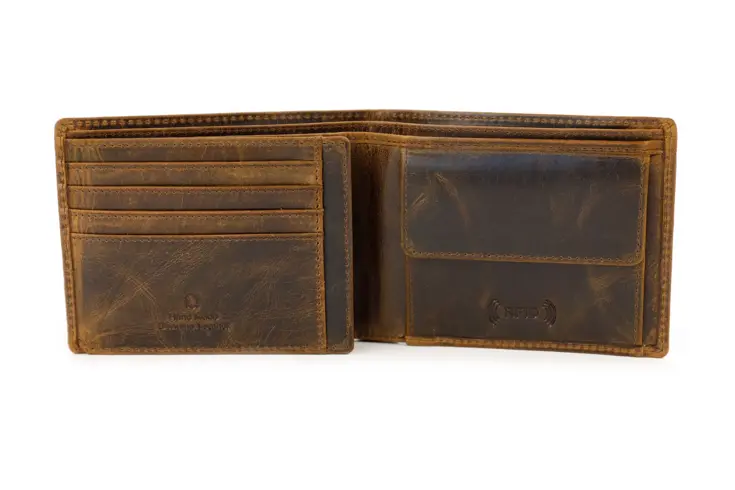 Ryan - Billfold portemonnee - Leer - 8 pasjes