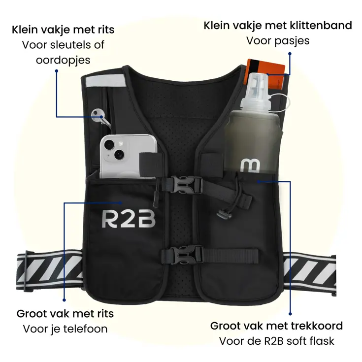 Hardloopvest met Soft Flask (500 ML)