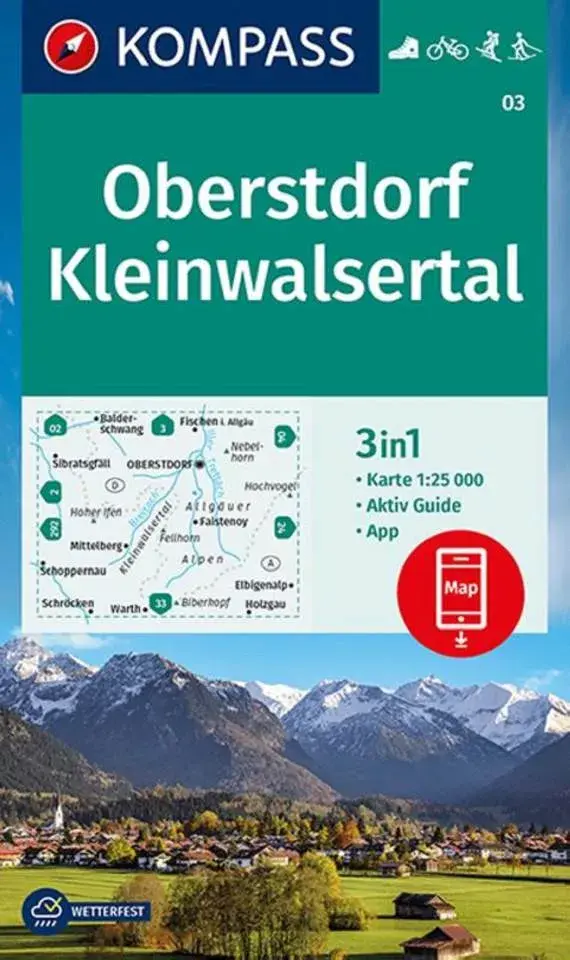 Kompass wandelkaart 03 Oberstdorf