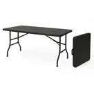 HEM Campingtafel inklapbaar 180x70 cm - Black