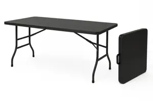 HEM Campingtafel inklapbaar 180x70 cm - Black