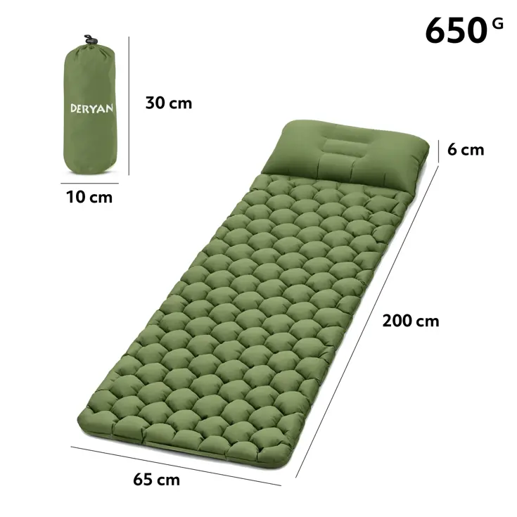 Opblaasbaar campingbed - Met draagtas - 1 persoons