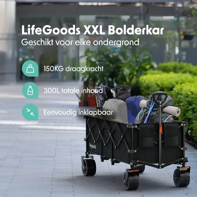 LifeGoods Bolderkar - 150KG