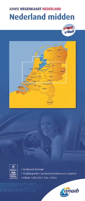 ANWB Wegenkaart Nederland midden