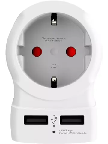 Adapter USA USB 2x - ANWB