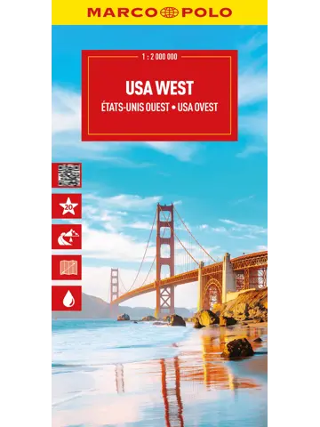 Wegenkaart Verenigde Staten West