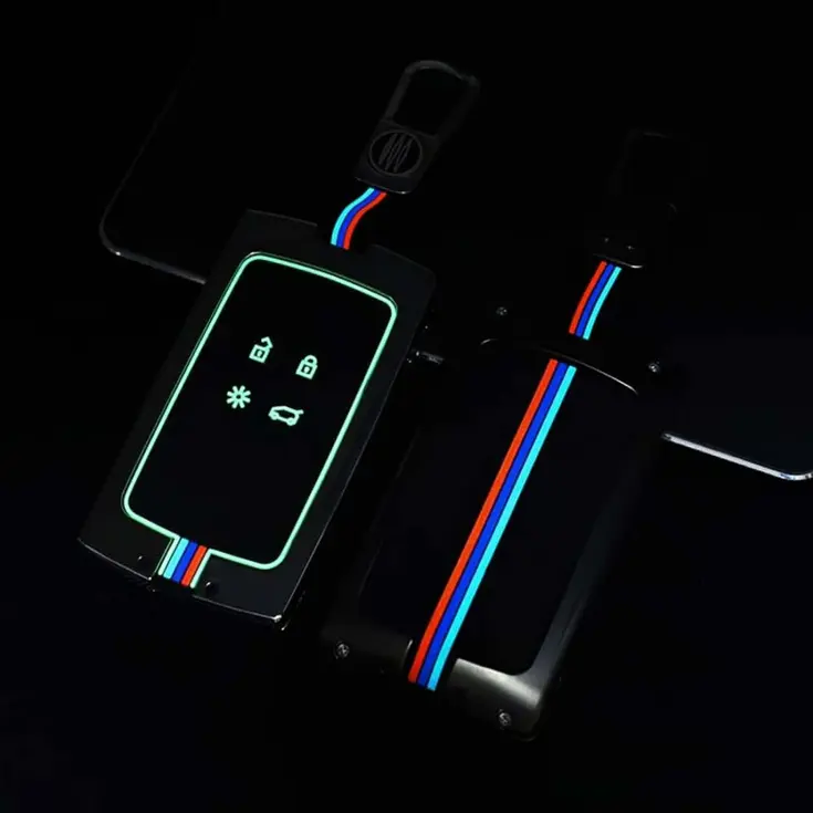 Metalen Sleutelhoesje voor Mitsubishi grijs A