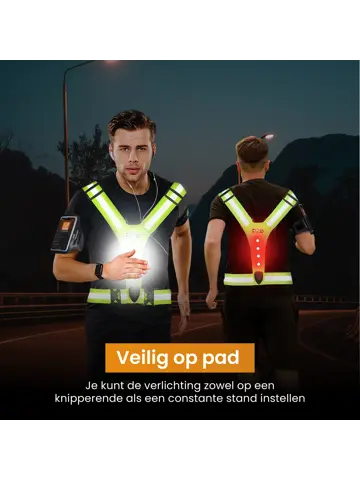 Hardloopvest oplaadbaar + Sportarmband
