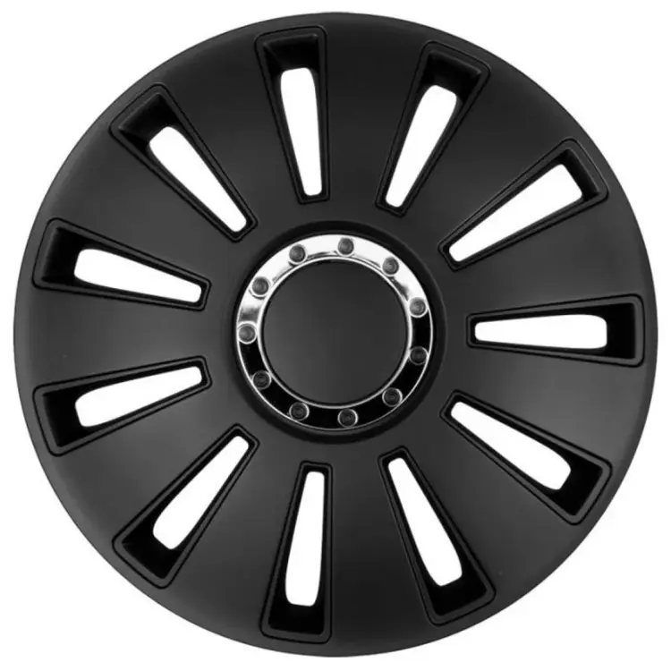Wieldoppen set - 14 inch - Silverstone Zwart