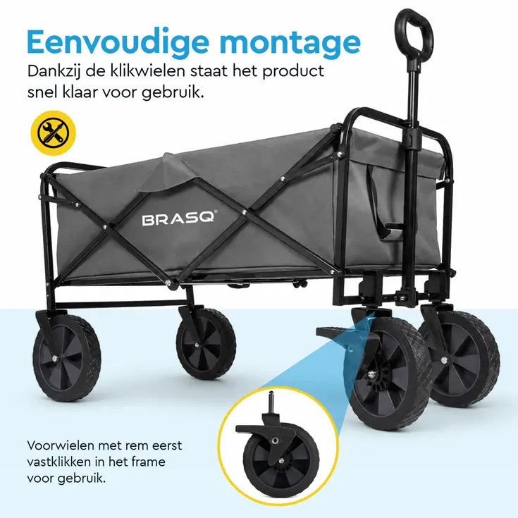 Bolderkar - Opvouwbaar - 80 KG