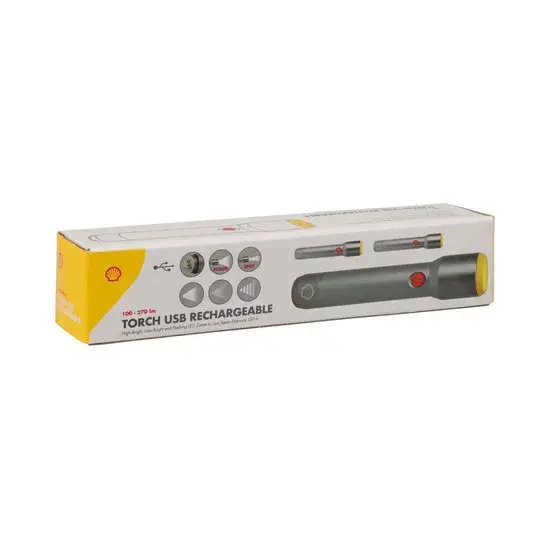 Zaklamp - oplaadbaar  - 3 standen - 270lm - IP55