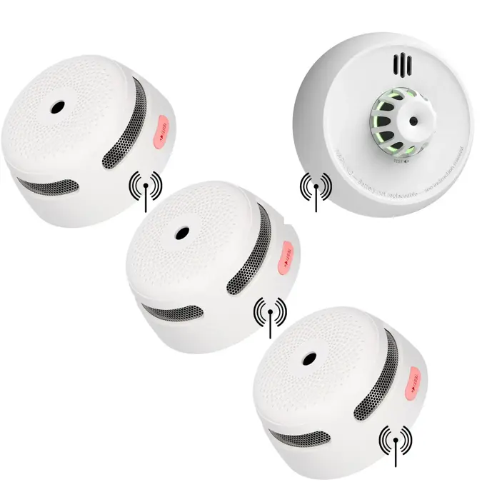 XS01-W Koppelbare rookmelder 3x + hittemelder