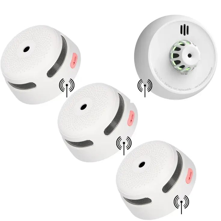 XS01-W Koppelbare rookmelder 3x + hittemelder