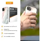R2B iPhone 14 Hoesje Marmer + Screenprotector