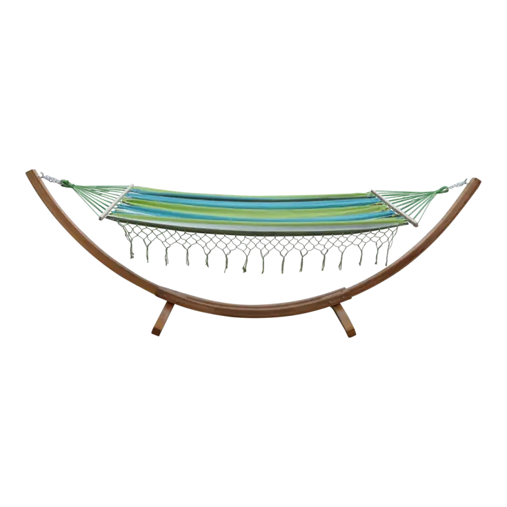 Buitenkado Hangmat 220x140 Spreidstok - Groen