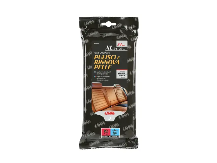 Leder reinigingsdoekjes 24 stuks met vanillegeur