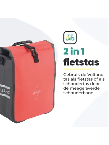 Voltano Fietstas 16L Enkele Pakaftas