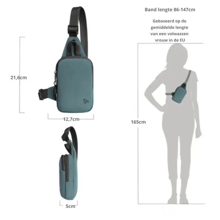 Voyages Anti-diefstal Compact Sling Tas