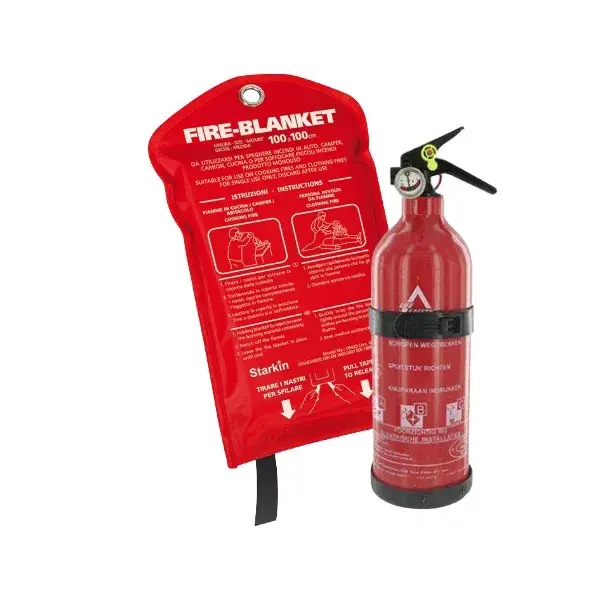 Brandblusser met manometer 1 kg met blusdeken