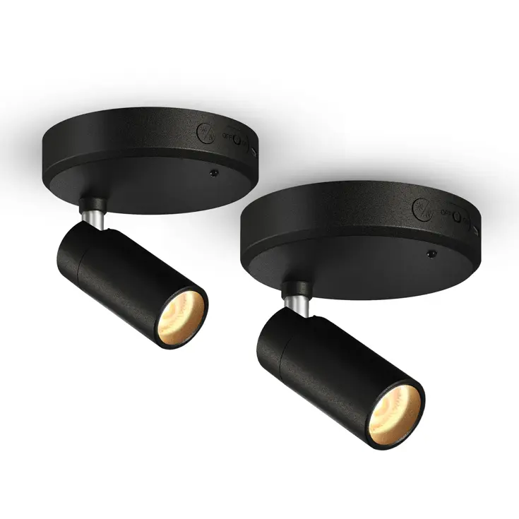 Oplaadbare Spotlights 2-pack – Zwart