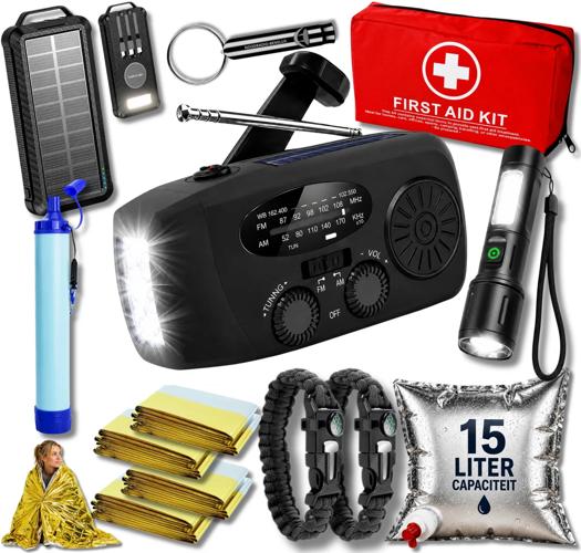 Noodpakket L met Powerbank-Noodradio-Waterfilter