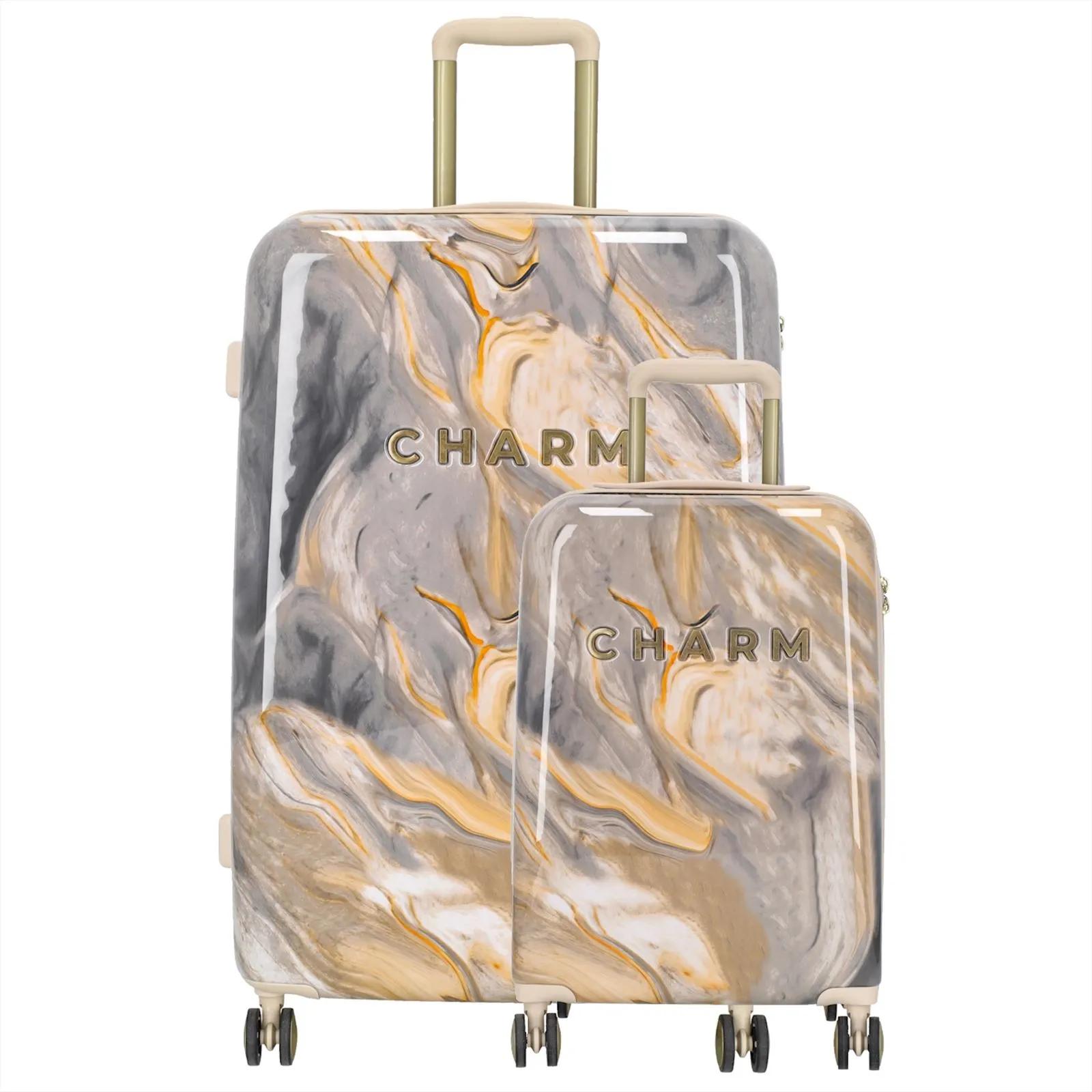 Charm London    Marble  Kofferset 2-delig  Licht Grijs