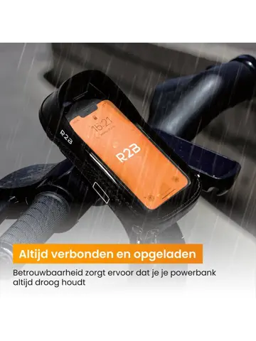 Telefoonhouder Fiets +Powerbank 10000 mAh